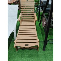 Outdoor Chaise Lounges Plastic Wood Yellow