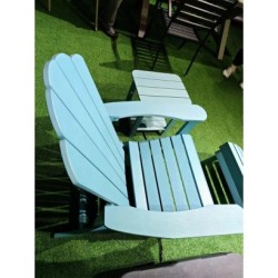 Outdoor Chaise Lounges Plastic Wood Blue